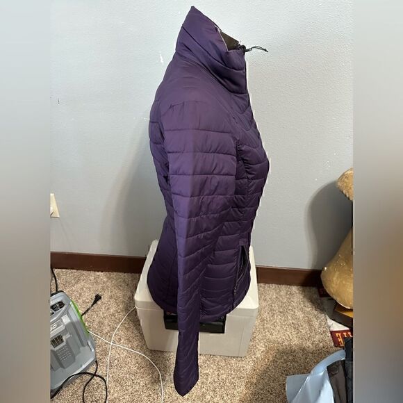 Columbia OmniHeat Women’s Small Purple Quilted Parka Puffer Jacket Full Zip - Picture 5 of 7
